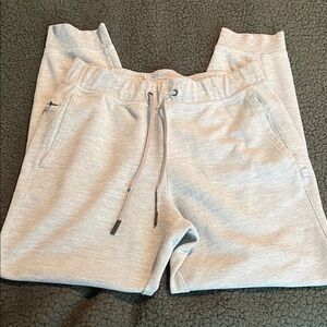 Mens Light Gray Drawstring Joggers.